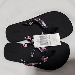 Vera Bradley Kauai Floral flip flops small